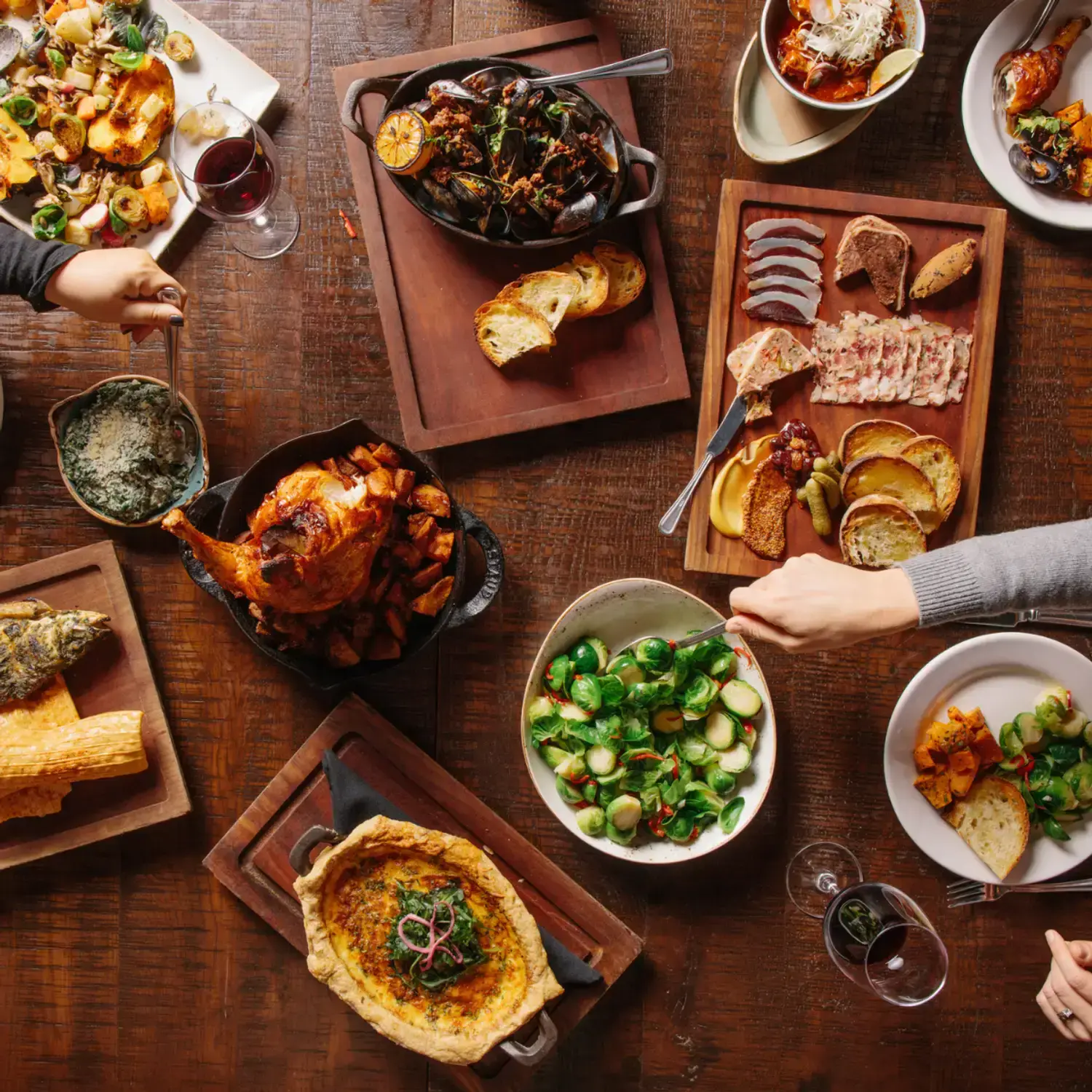 Overhead Table View from River Roast